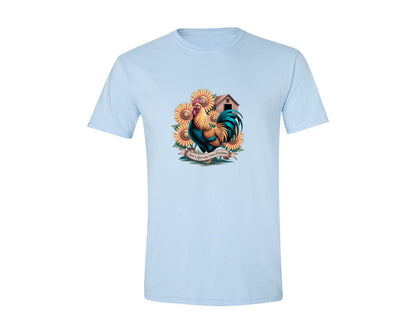 brand:Generic|color:Light Blue|Just A Girl Who Loves Chickens 10 Graphic T-Shirt