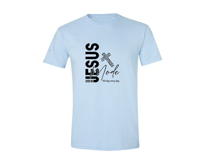 brand:Generic|color:Light Blue|Jesus Loves Me Love Like Jesus Graphic T-Shirt