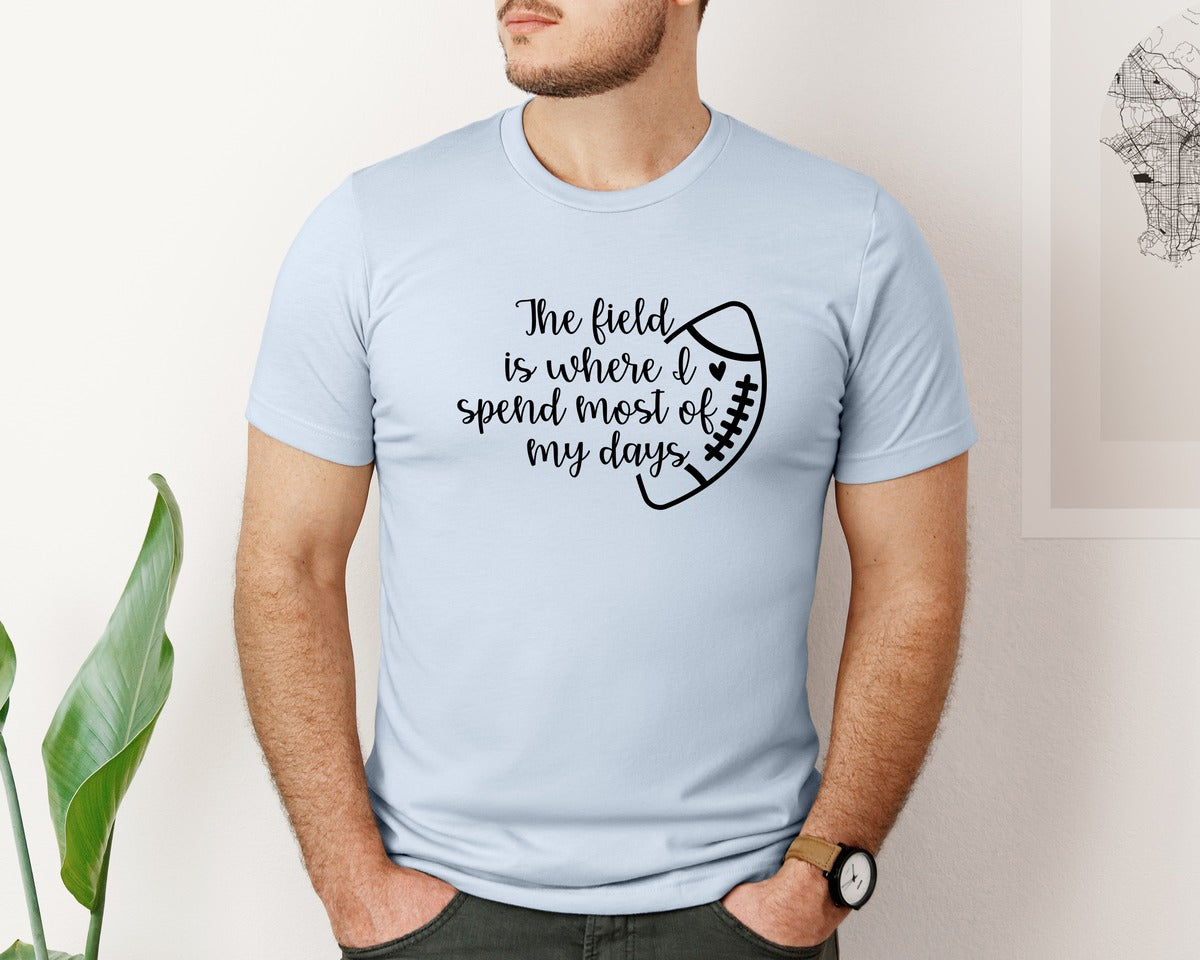 brand:Bella Canvas|color:Light Blue|Football Mom 103 Graphic T-Shirt