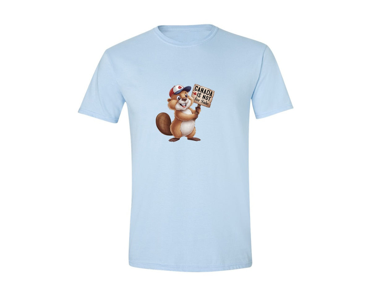 brand:Generic|color:Light Blue|Canada Is Not For Sale Maple Leaf 2 Graphic T-Shirt