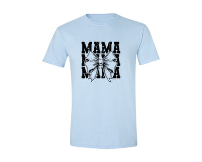 brand:Generic|color:Light Blue|Mama Mom Mama Coquette Graphic T-Shirt
