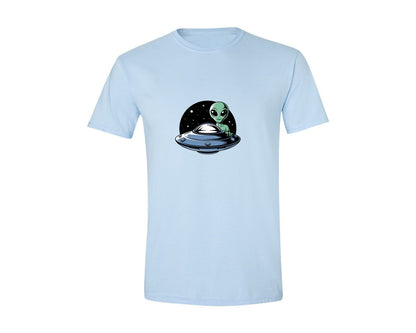 brand:Generic|color:Light Blue|Retro Vintage Ufo Alien T Shirt Design 4 Graphic T-Shirt