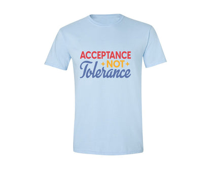 brand:Generic|color:Light Blue|Acceptance Not Tolerance T Shirt Graphic T-Shirt