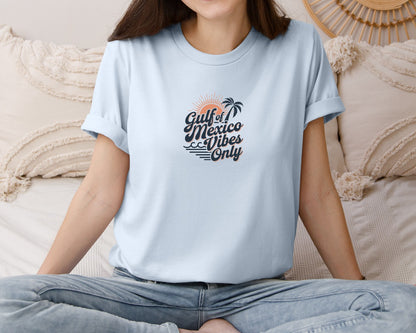 brand:Bella Canvas|color:Light Blue|Gulf Of Mexico Vibes Only 4 Graphic T-Shirt