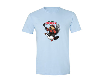 brand:Generic|color:Light Blue|We Are Canada Elbows Up Graphic T-Shirt