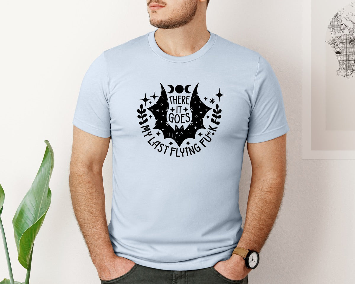 brand:Bella Canvas|color:Light Blue|There It Goes My Last Flying Fck 2 Graphic T-Shirt