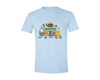 brand:Generic|color:Light Blue|Cinco De Mayo Coochie Waxer Mexico Graphic T-Shirt
