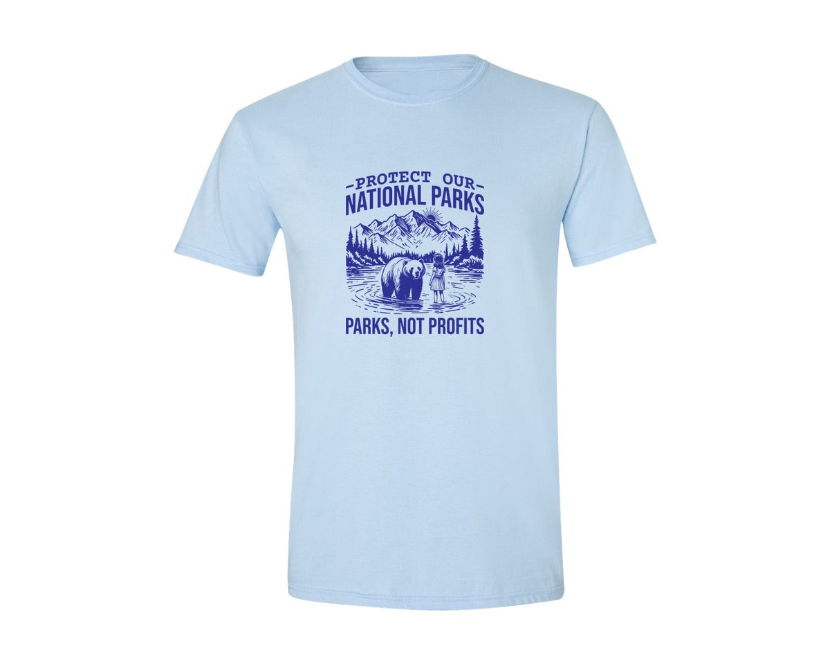 brand:Generic|color:Light Blue|Protect Our National Parks Shirt Save Graphic T-Shirt