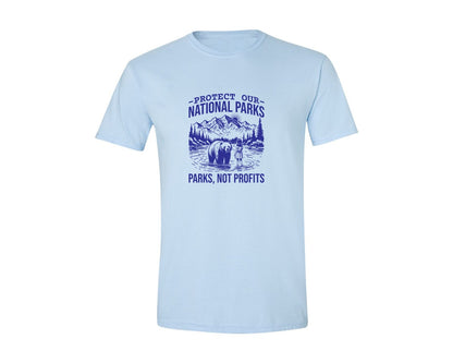 brand:Generic|color:Light Blue|Protect Our National Parks Shirt Save Graphic T-Shirt