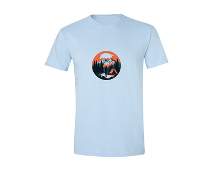 brand:Generic|color:Light Blue|Camping T Shirt Vector Design 6 Graphic T-Shirt