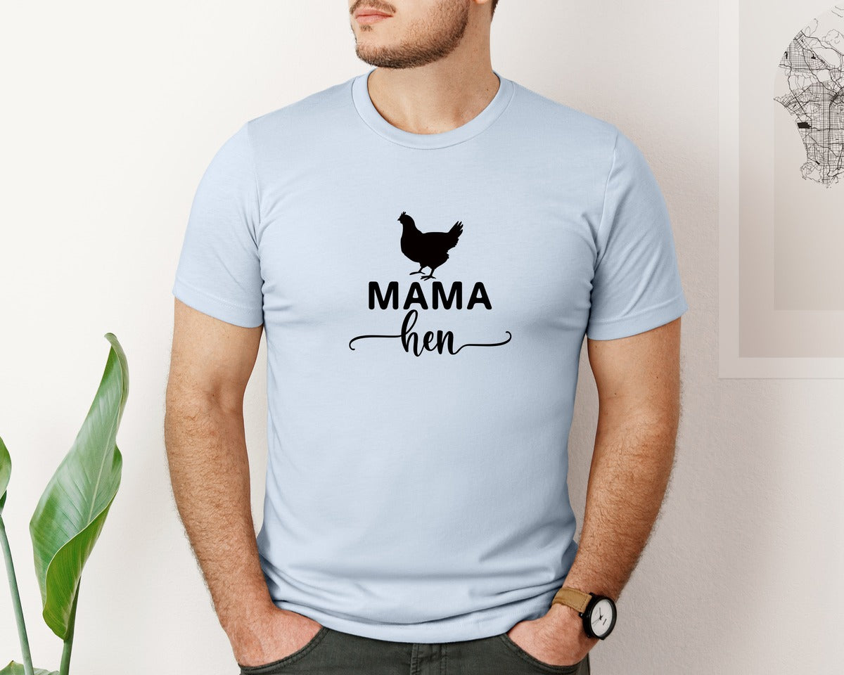 brand:Bella Canvas|color:Light Blue|Mama Hen 82 Graphic T-Shirt