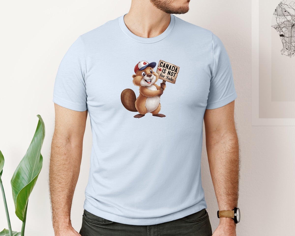 brand:Bella Canvas|color:Light Blue|Canada Is Not For Sale Maple Leaf 2 Graphic T-Shirt