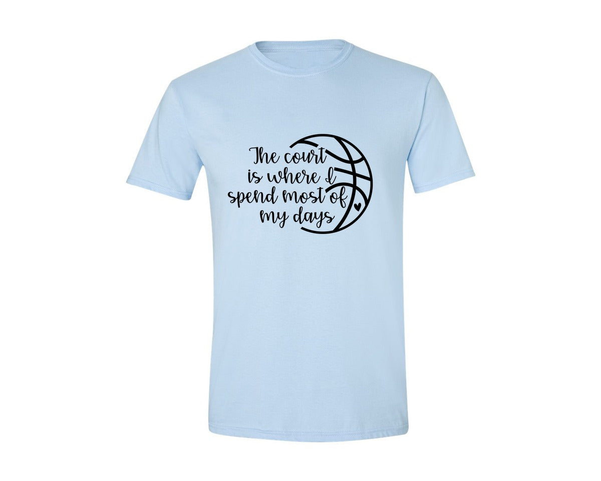 brand:Generic|color:Light Blue|Basketball Mom 80 Graphic T-Shirt
