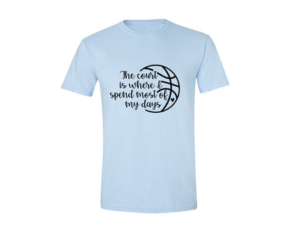brand:Generic|color:Light Blue|Basketball Mom 80 Graphic T-Shirt