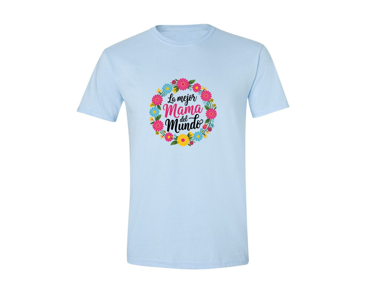 brand:Generic|color:Light Blue|Spanish Mothers Day 6 Graphic T-Shirt