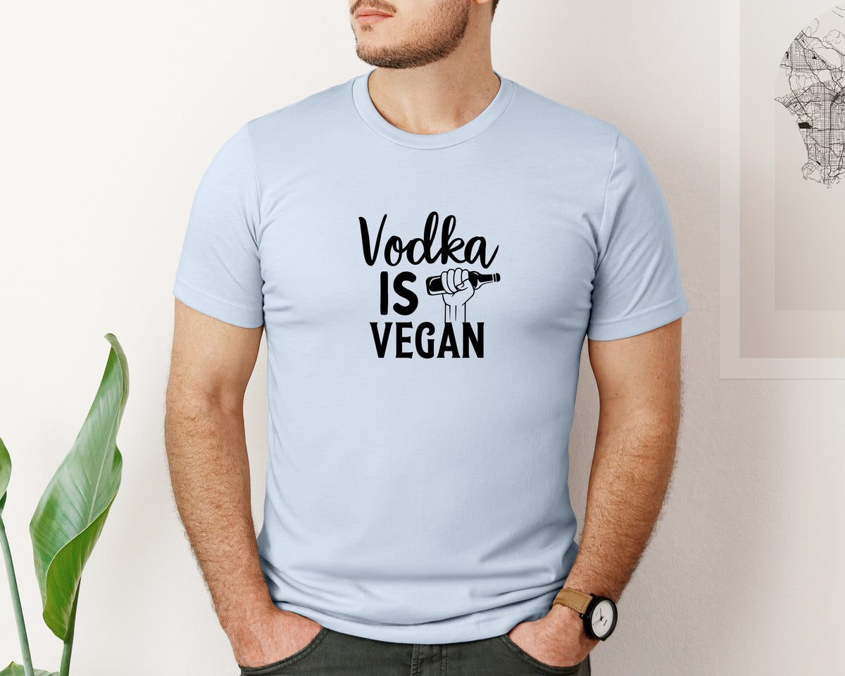 brand:Bella Canvas|color:Light Blue|Vodka Is Vegan 5 Graphic T-Shirt