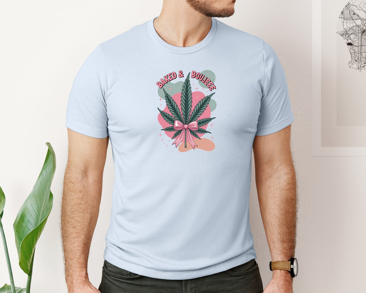 brand:Bella Canvas|color:Light Blue|Baked Boujee Funny 3 Graphic T-Shirt