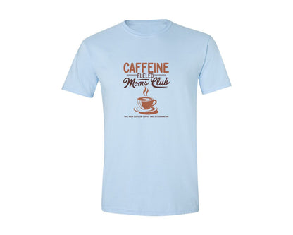 brand:Generic|color:Light Blue|Coffee Mom Club Mothers Day Shirt Graphic T-Shirt