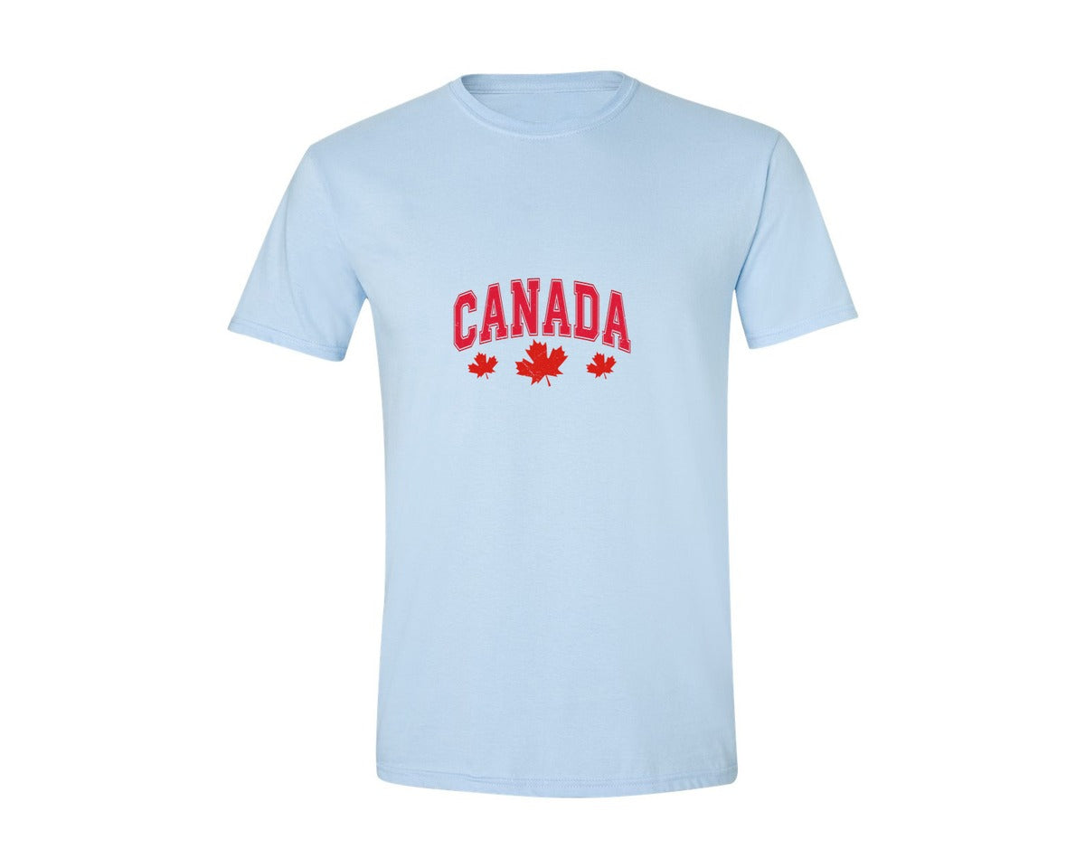 brand:Generic|color:Light Blue|Canada Maple Leaf Canada Graphic T-Shirt