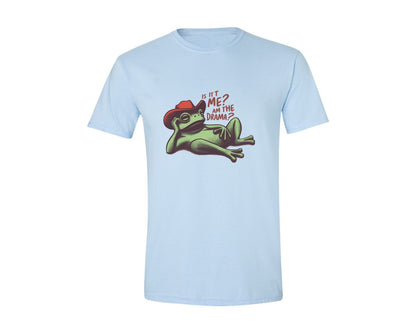 brand:Generic|color:Light Blue|Drama Frog Funny Cowboy Aesthetic Graphic T-Shirt