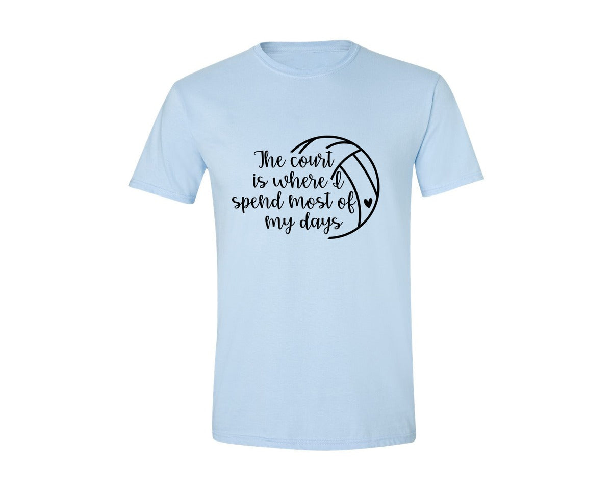 brand:Generic|color:Light Blue|Volleyball Mom 24 Graphic T-Shirt