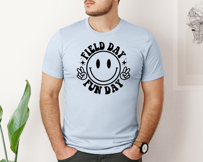 brand:Bella Canvas|color:Light Blue|Field Day Fun Day Field Day Graphic T-Shirt