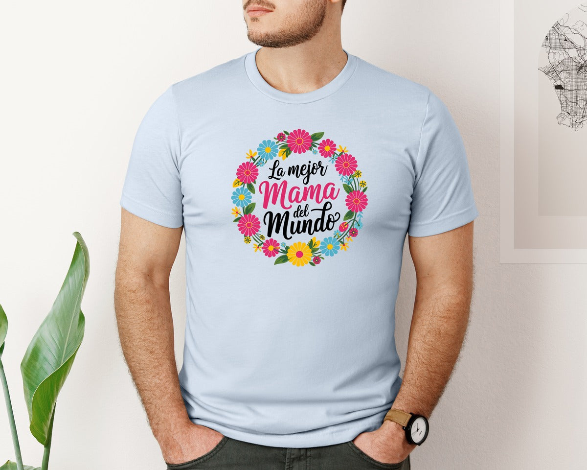 brand:Bella Canvas|color:Light Blue|Spanish Mothers Day 6 Graphic T-Shirt