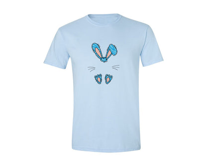 brand:Generic|color:Light Blue|Boys Easter Monogram Bunny Graphic T-Shirt