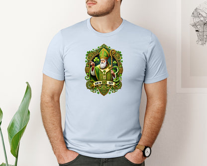 brand:Bella Canvas|color:Light Blue|St Patricks Day Saint Patrick Graphic T-Shirt