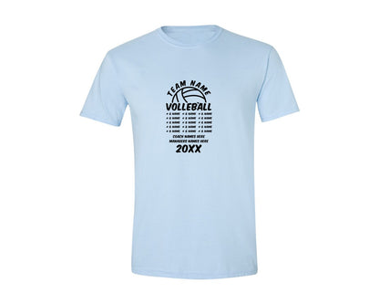 brand:Generic|color:Light Blue|Volleyball Team Volleyball Team Graphic T-Shirt