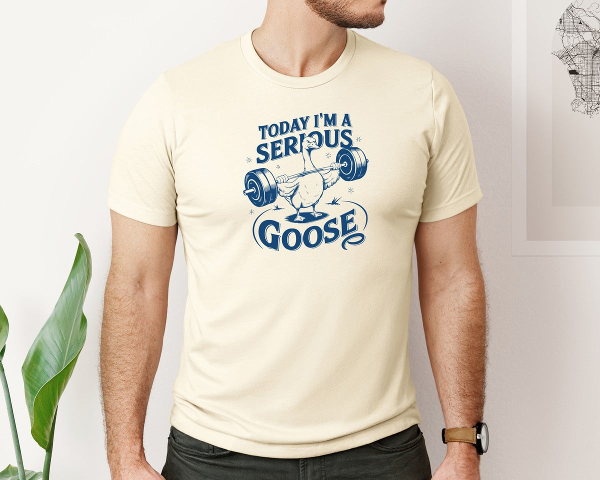 brand:Bella Canvas|color:Light Cream / Natural|Today Im A Serious Goose Bird T Shirt 2 Graphic T-Shirt
