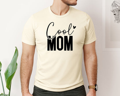 brand:Bella Canvas|color:Light Cream / Natural|Cool Mom Funny Mom Mama Graphic T-Shirt