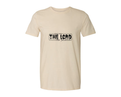 brand:Generic|color:Light Cream / Natural|Serve The Lord With Gladness Sleeve Graphic T-Shirt