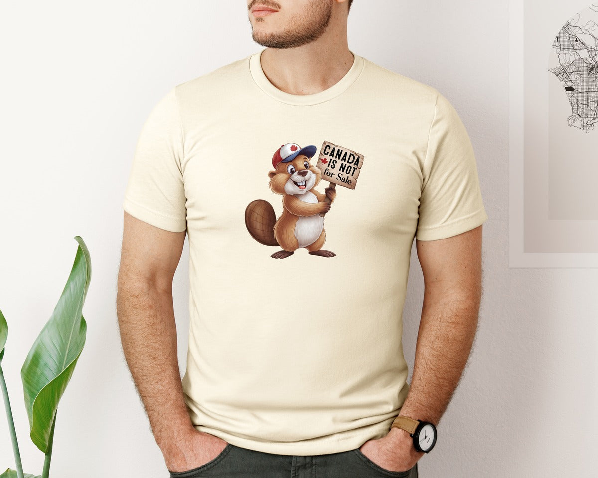 brand:Bella Canvas|color:Light Cream / Natural|Canada Is Not For Sale Maple Leaf 2 Graphic T-Shirt