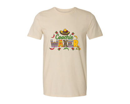 brand:Generic|color:Light Cream / Natural|Cinco De Mayo Coochie Waxer Mexico Graphic T-Shirt