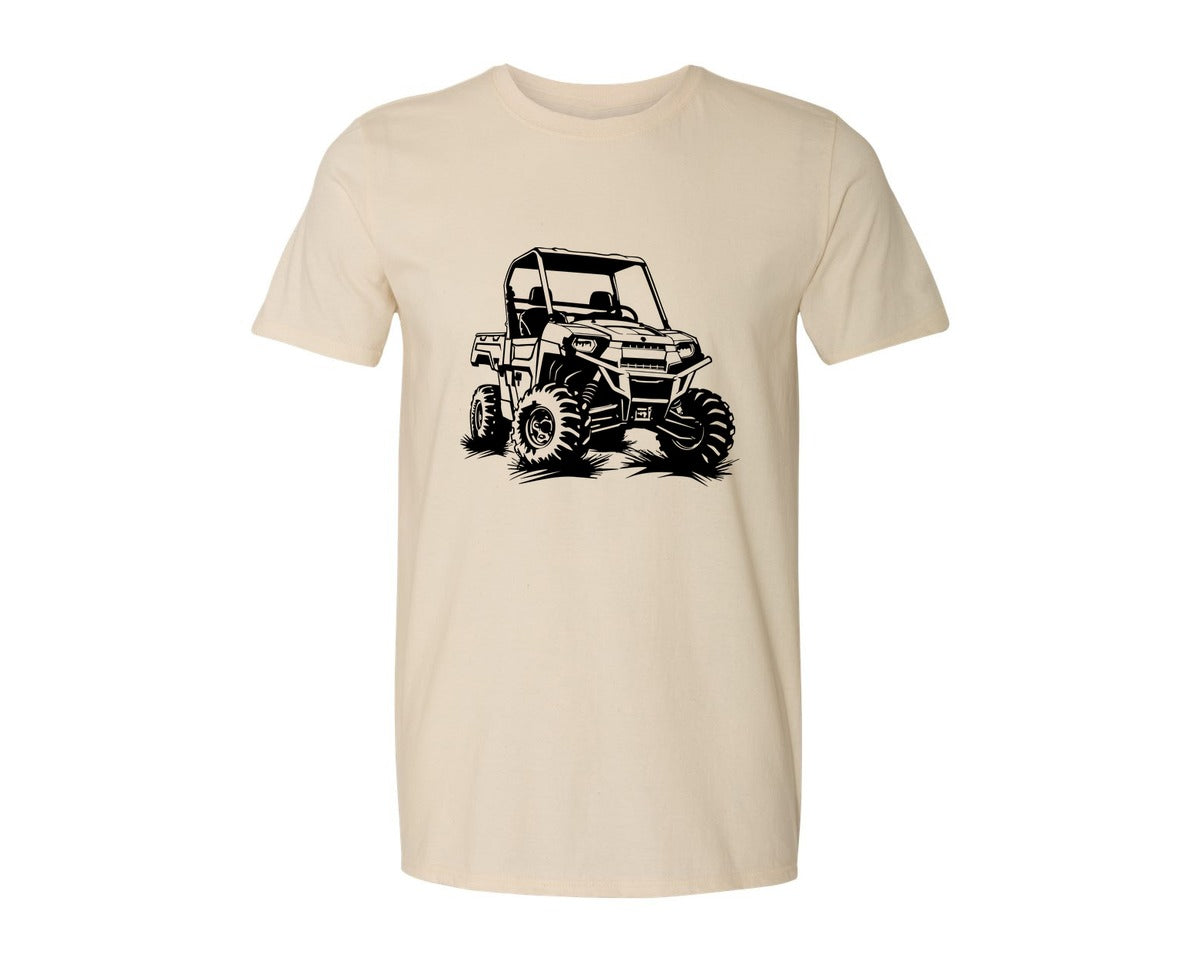 brand:Generic|color:Light Cream / Natural|Atv Atv Riding Graphic T-Shirt