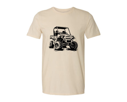 brand:Generic|color:Light Cream / Natural|Atv Atv Riding Graphic T-Shirt