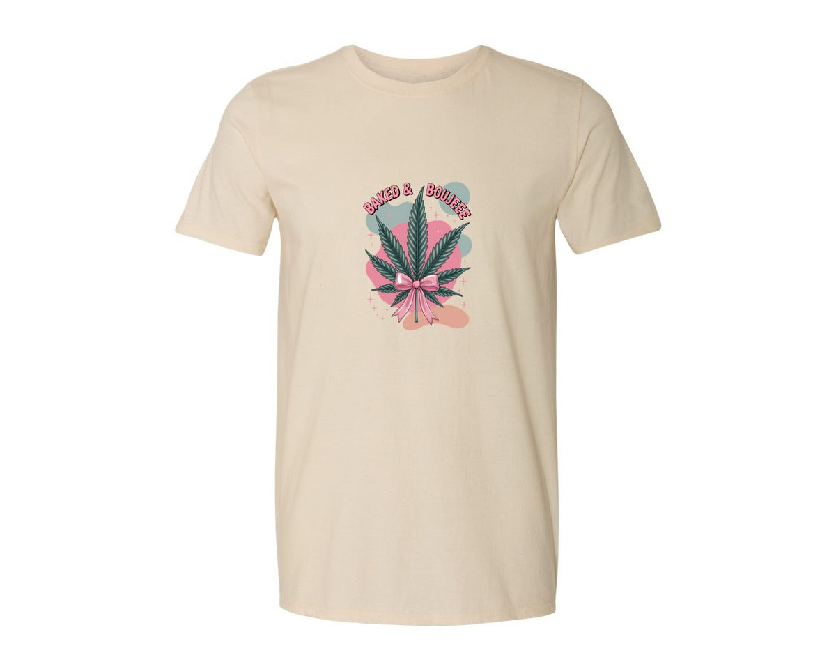 brand:Generic|color:Light Cream / Natural|Baked Boujee Funny 3 Graphic T-Shirt