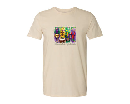 brand:Generic|color:Light Cream / Natural|Mardi Gras Coquette 2 Graphic T-Shirt