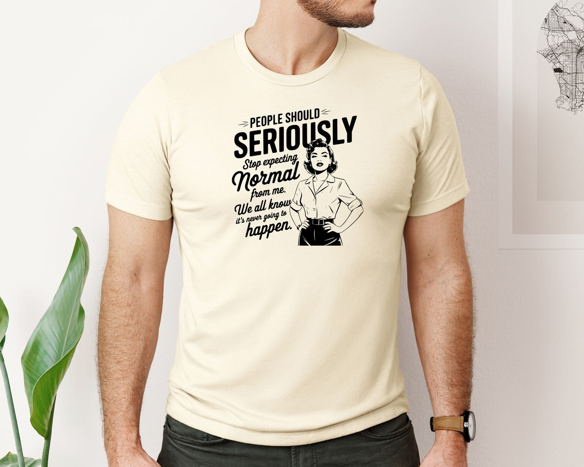 brand:Bella Canvas|color:Light Cream / Natural|Vintage Funny Trendy Woman Shirt Design Graphic T-Shirt