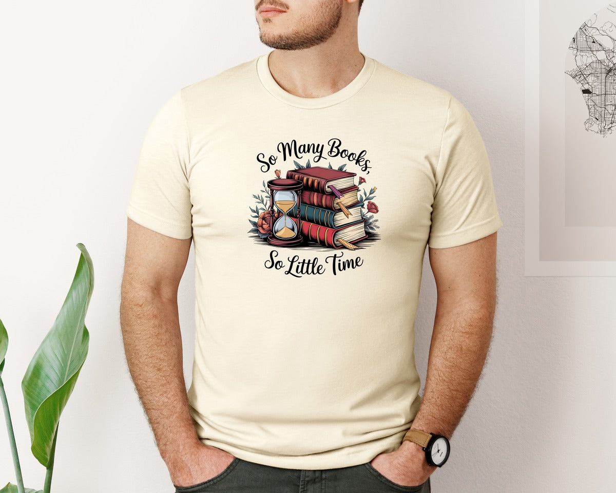brand:Bella Canvas|color:Light Cream / Natural|Reading Book 8 Graphic T-Shirt