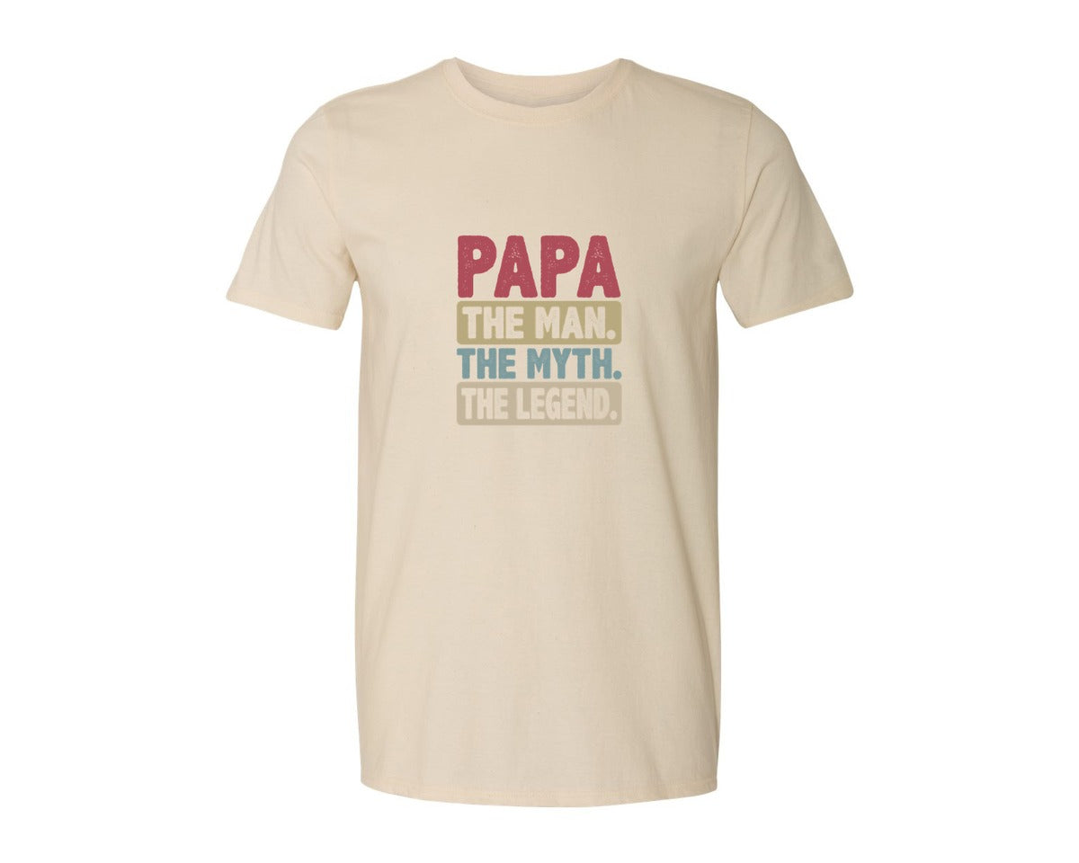 brand:Generic|color:Light Cream / Natural|Papa Shirt Father Shirt Graphic T-Shirt