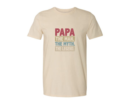 brand:Generic|color:Light Cream / Natural|Papa Shirt Father Shirt Graphic T-Shirt