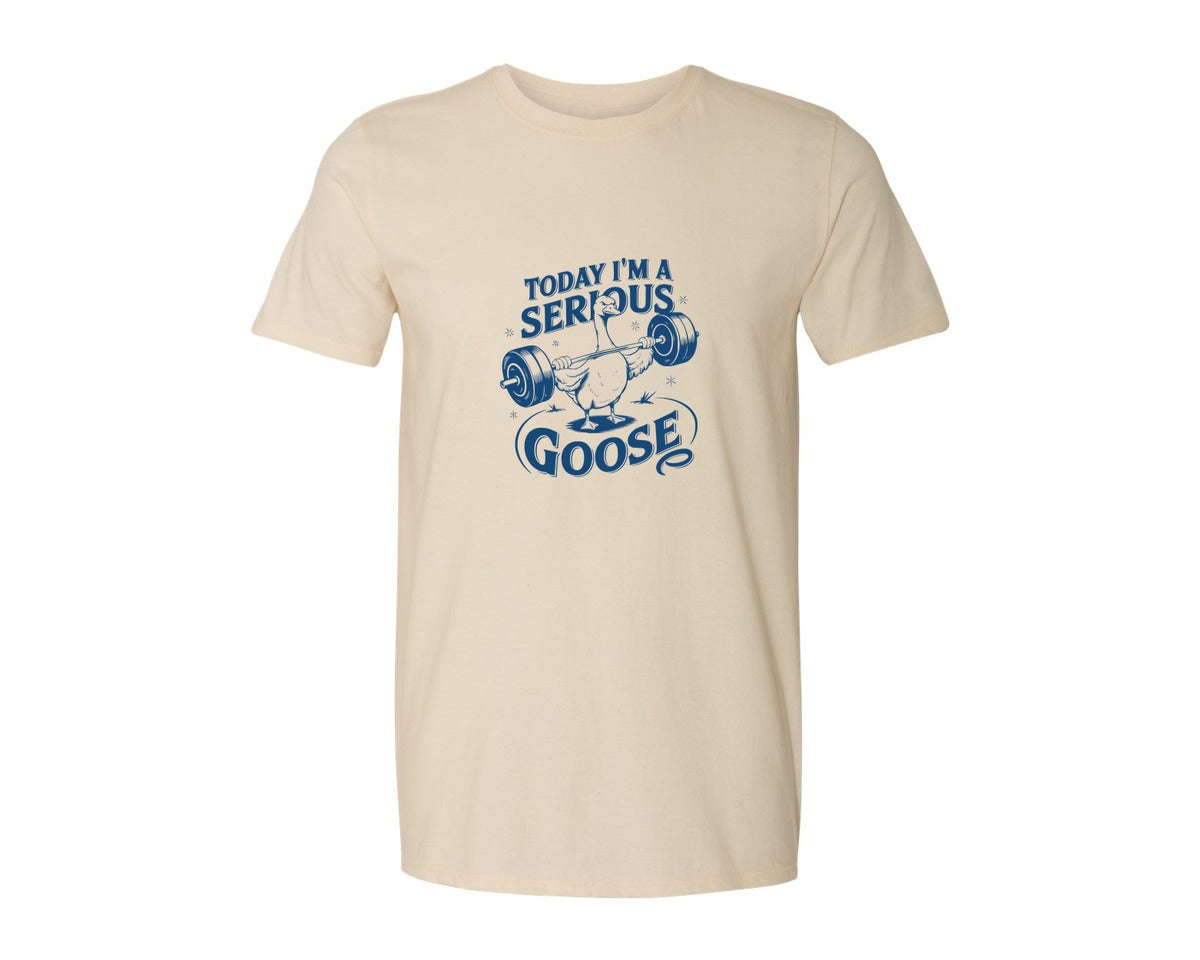 brand:Generic|color:Light Cream / Natural|Today Im A Serious Goose Bird T Shirt 2 Graphic T-Shirt