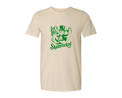 brand:Generic|color:Light Cream / Natural|Lets Get Shamrocked Design 7 Graphic T-Shirt