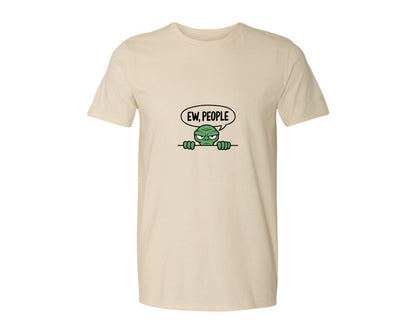 brand:Generic|color:Light Cream / Natural|Ew People Alien Ufo T Shirt Design Graphic T-Shirt