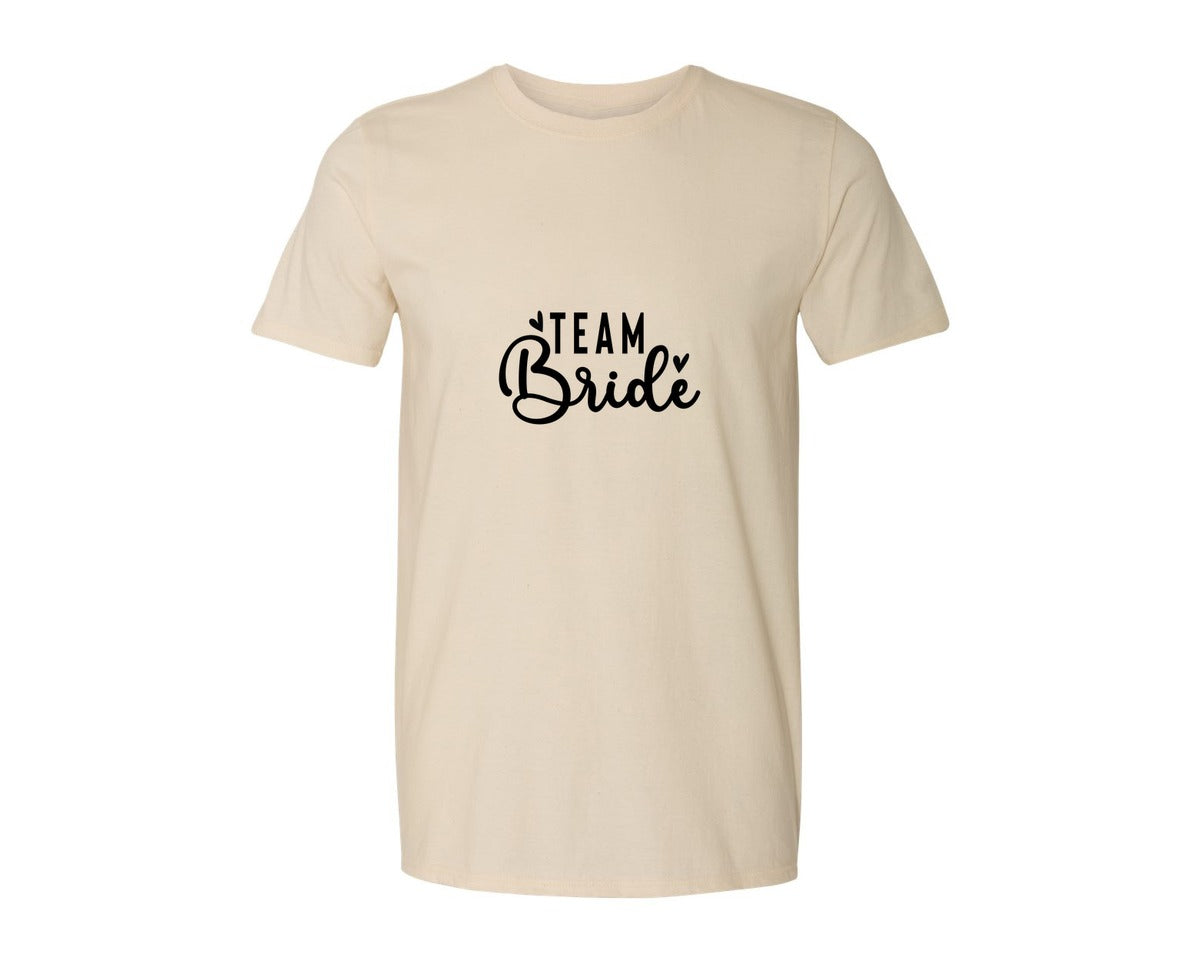 brand:Generic|color:Light Cream / Natural|Team Bride Bride Graphic T-Shirt