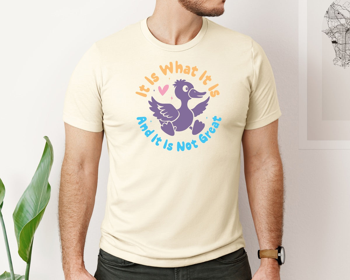 brand:Bella Canvas|color:Light Cream / Natural|It Is What It Is And It Is Not Great 12 Graphic T-Shirt