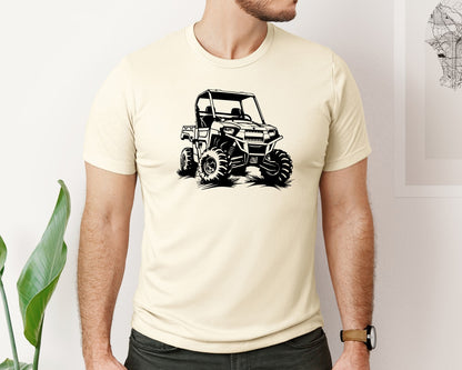 brand:Bella Canvas|color:Light Cream / Natural|Atv Atv Riding Graphic T-Shirt