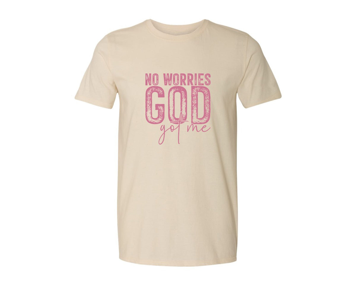 brand:Generic|color:Light Cream / Natural|Unafraidgod Got Me Christian Q Graphic T-Shirt